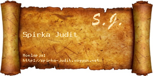 Spirka Judit névjegykártya